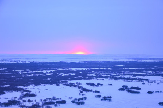濕地夕陽