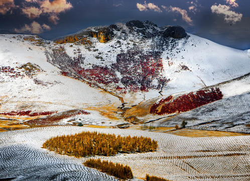 壩上雪景