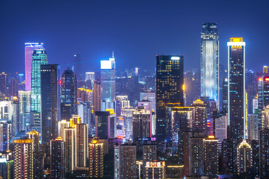 重慶現(xiàn)代建筑景觀夜景