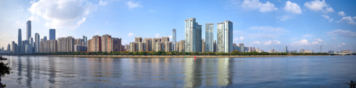 廣州珠江江邊豪宅全景