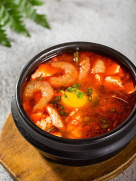海蝦蛤蜊豆腐湯