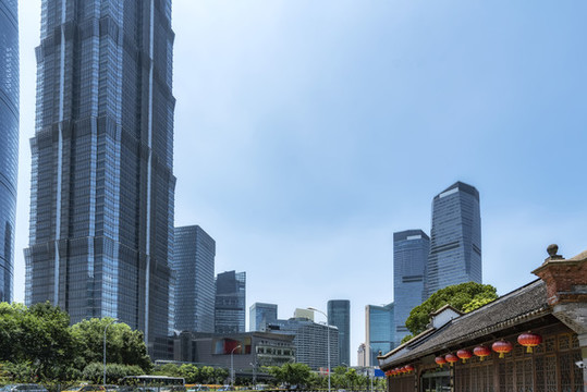 上海cbd現(xiàn)代建筑天際線