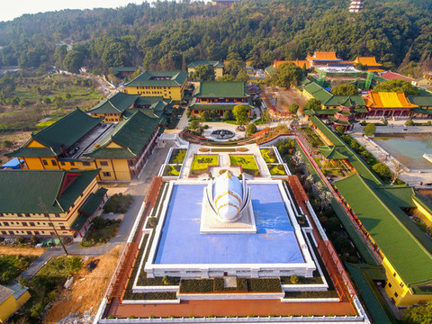 航拍九江東林寺