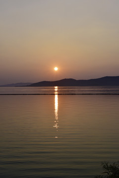 太湖的夕陽美景