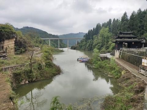遠山與綠植