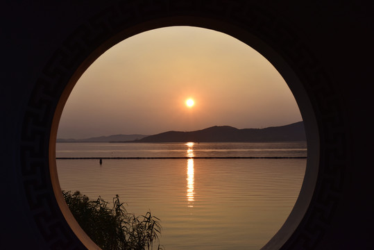 無錫太湖的落日