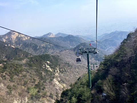泰山纜車風(fēng)景