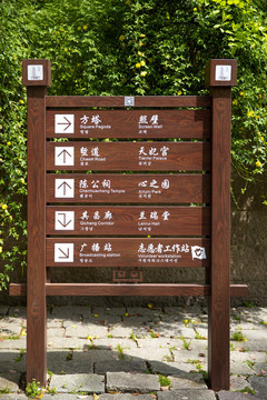 方塔園指示牌