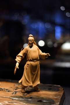 古代人物木雕