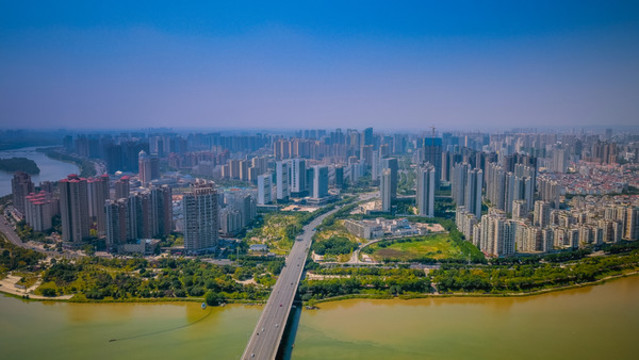 贛州火車(chē)站廣場(chǎng)航拍