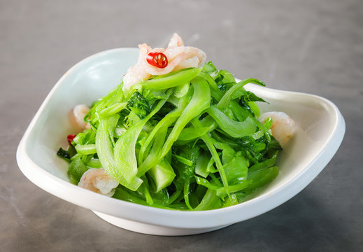 芥菜拌蝦仁