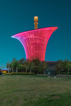 武漢光谷未來科技城夜景