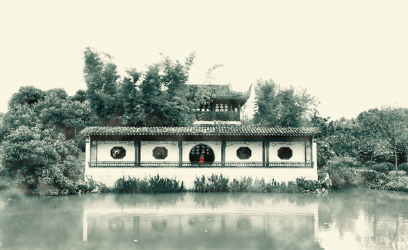 中式水墨風(fēng)景畫