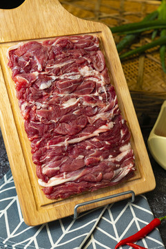 火鍋涮品手切牛羊肉