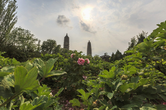 中國(guó)山西太原市永祚寺景區(qū)風(fēng)光