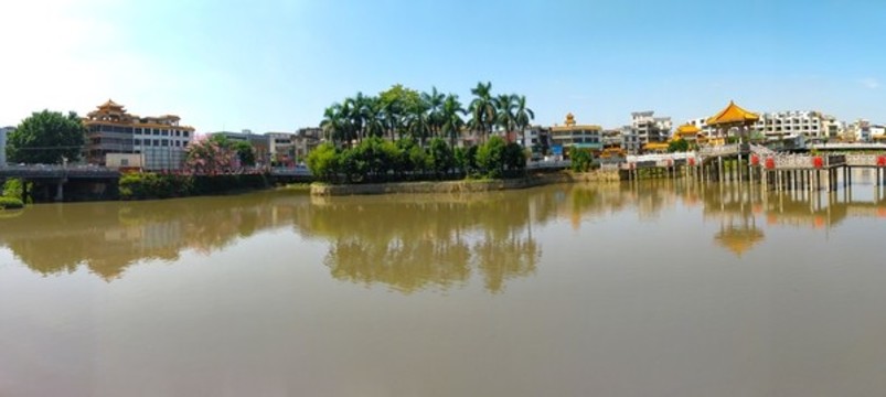棉湖古鎮(zhèn)云湖公園全景