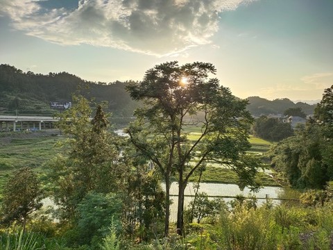 日落與田園風(fēng)光
