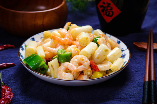 蝦仁炒藕帶