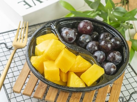 水果撈外賣(mài)鮮果切葡萄芒果