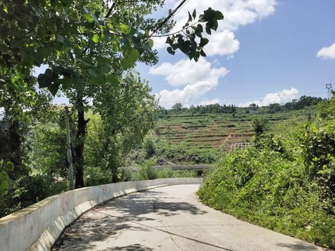藍(lán)天白云與公路
