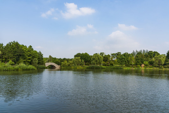 公園湖面風(fēng)光
