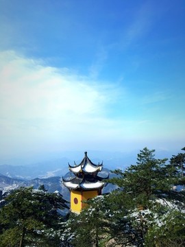 九華山雪景