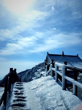 九華山雪景