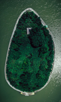 湖心島夏日航拍