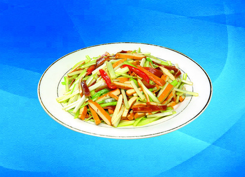 韭黃香干炒豬耳