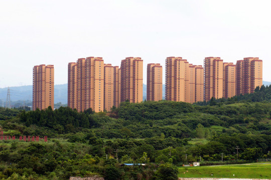 被綠樹環(huán)繞的樓群
