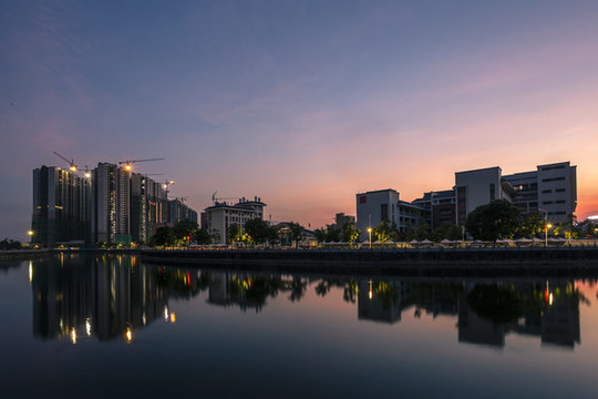 海豐龍津溪夜色