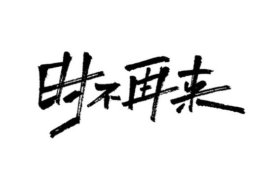 時(shí)不再來秀麗筆手寫書法字體