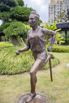 奔跑雕像