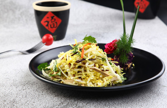 小菜心拌豆筋