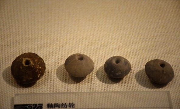 西漢釉陶紡輪