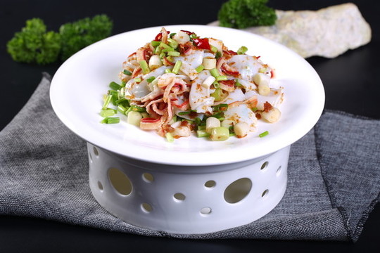 蔥油蚌肉