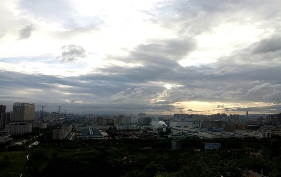 傍晚城鎮(zhèn)景觀