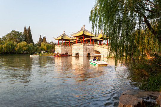 中國最美的橋瘦西湖上五亭橋