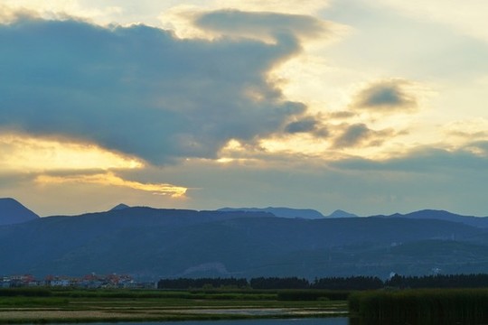 濕地晚霞