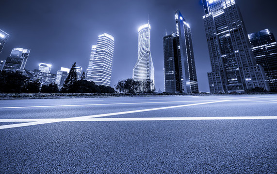 城市道路和建筑景觀