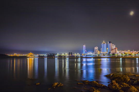 青島棧橋夜景