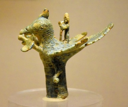 銅鳩杖杖首