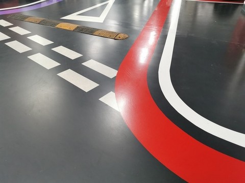 特色地坪彩色地下停車場標識