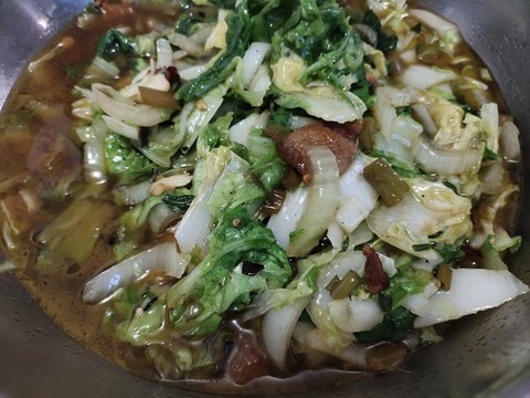 炒白菜特寫