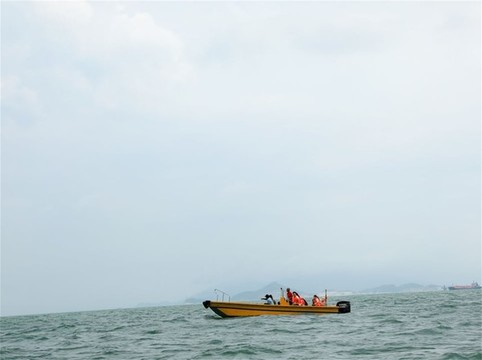 珠海市桂山島景色和海釣運動