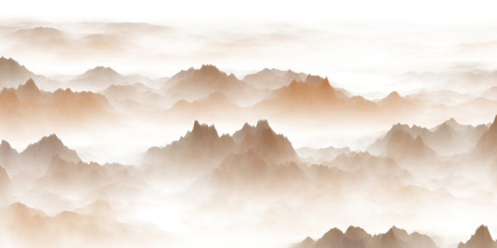 水墨山