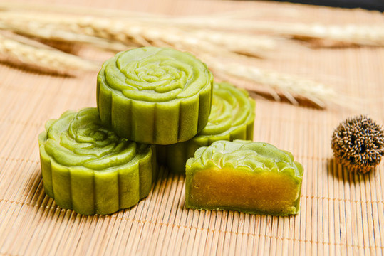 彩色冰皮月餅