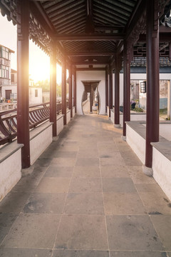 中國蘇州千燈古鎮(zhèn)古建筑和古街道