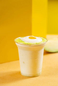 蜜瓜綠茶芝士奶蓋