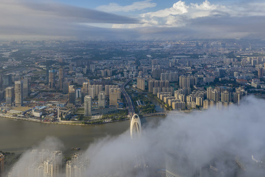 廣東廣州城市風(fēng)光航拍